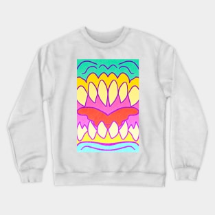 Chomps fanged neon mask 3 Crewneck Sweatshirt